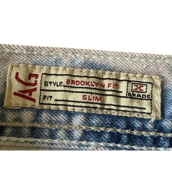 Attitude Gold Men's Shorts Brooklyn Fit Blue Slim Distressed Size 36 Great Cond. - Picture 9 of 12